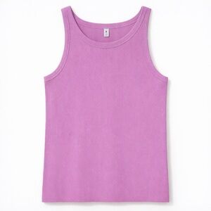 90 Degrees Lilac Ribbed Racerback Tank Top XL | Soft Stretchy Basic | Athleisure